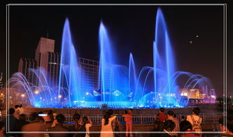 泉城廣場音樂噴泉夜景